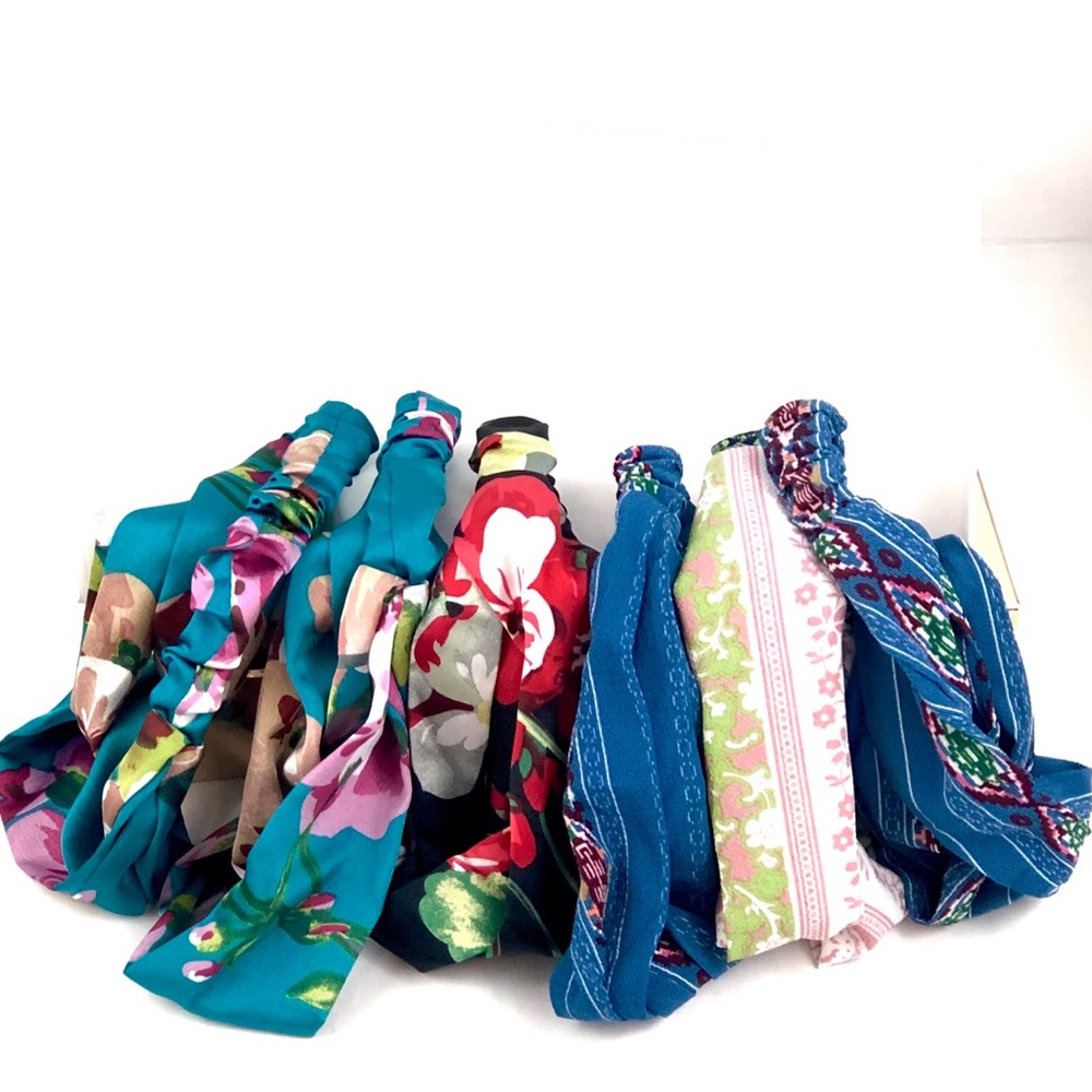 Boho Bohemian Floral Cross Hair Scarf Wrap Bandana